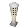 Lampe de jardin en pierre coquillage LM01 1 Lampe de jardin en pierre coquillage LM01